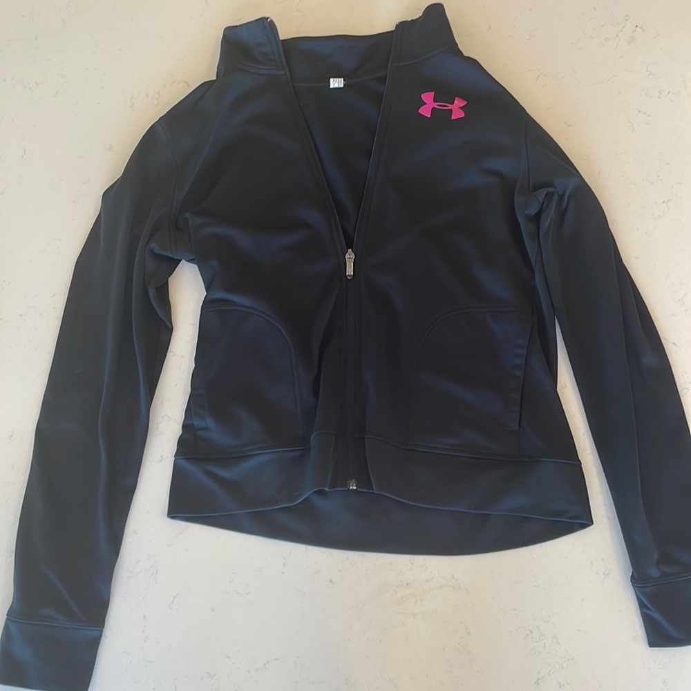 Womens Black Under Armour zip up sweatshirt